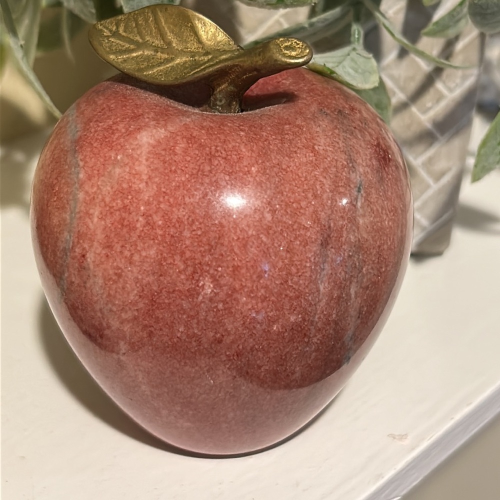 Apple Polished Stone  Paperweight